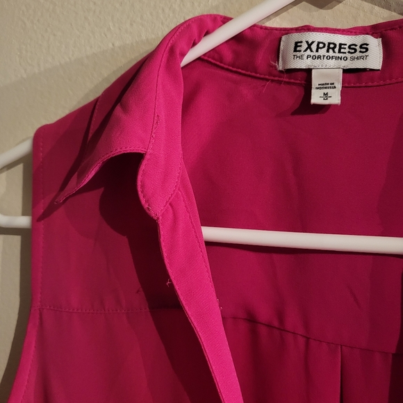 Express Women's Pink Sleeveless Sheer Top - Picture 4 of 7